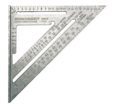Swanson meetdriehoek - aluminium - 250mm - gradenboog/teken-winkel-verstekhaak