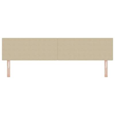 LED Hoofdbord met LED-striplichten Grijs groen 200 cm Polyester