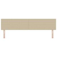 LED Hoofdbord met LED-striplichten Grijs groen 200 cm Polyester - thumbnail