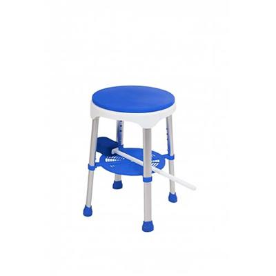 Luxe douchekruk met draaibare zitting | Atlantis | Met opbergplateau | Anti-slip doppen | Douchekrukken | Blauw / Grijs | PR46055 Luxe douchekruk met draaibare zitting | Atlantis | Met opbergplateau | Anti-slip doppen | Douchekrukken | Blauw / Grijs | PR46055