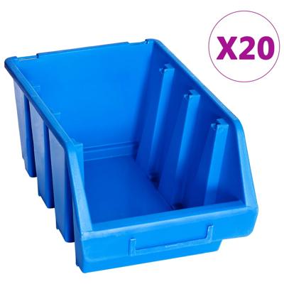 VidaXL Stapelbakken 20 st kunststof blauw VidaXL Stapelbakken 20 st kunststof blauw
