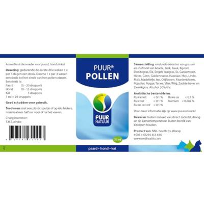 Puur Pollen voor hond, kat en paard 50 ml