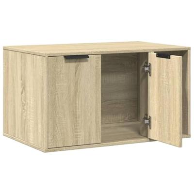 Kattenbakkast 80x50x45 cm bewerkt hout sonoma eikenkleurig Kattenbakkast 80x50x45 cm bewerkt hout sonoma eikenkleurig