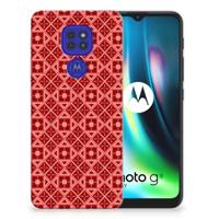 Motorola Moto G9 Play | E7 Plus | TPU bumper | Batik Rood - thumbnail