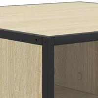 Salontafel 100x100x30 cm bewerkt hout en metaal sonoma eiken - thumbnail