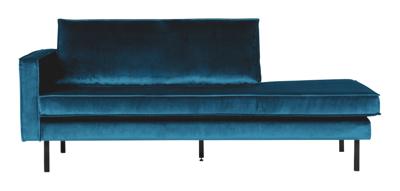 WOOOD Daybed 'Rodeo' Links, Velvet, kleur Blauw