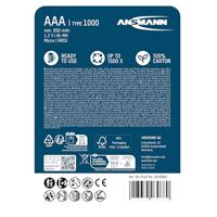 Ansmann HR03 Oplaadbare AAA batterij (potlood) NiMH 950 mAh 1.2 V 4 stuk(s) - thumbnail