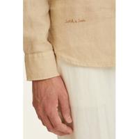 Scotch & Soda regular fit overhemd beige - thumbnail