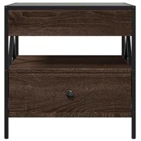 Salontafel met Infinity LED 50x50x51 cm bruin eikenkleurig - thumbnail