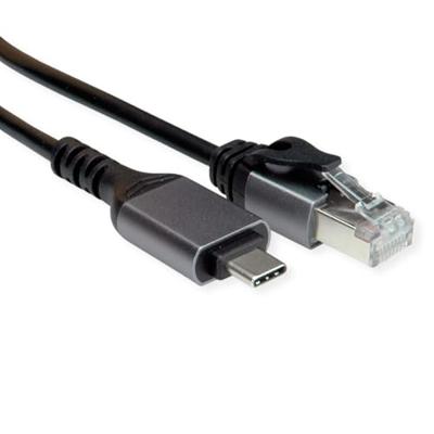 VALUE usb 3.2 Gen 2 type C naar gigabit ethernet converterkabel, zwart, 5m