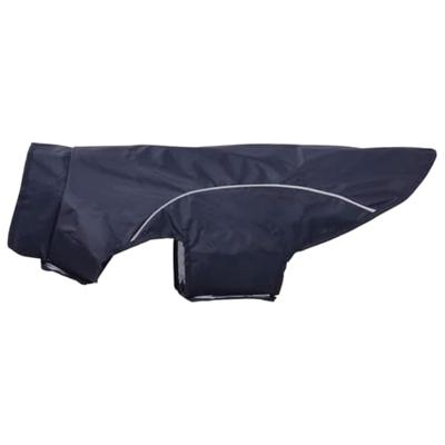 Hondenregenjas met reflecterende strips polyester marineblauw L Hondenregenjas met reflecterende strips polyester marineblauw L