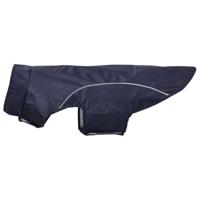 Hondenregenjas met reflecterende strips polyester blauw XL - thumbnail