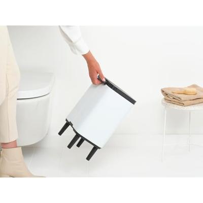 Brabantia Bo hi afvalemmer 7 liter met kunststof binnenemmer white - thumbnail