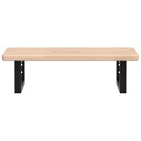 Badkamer wandschap staal en massief eikenhout - thumbnail