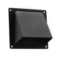 Nedco universele gevelklep - 110x54mm - Ø100/125mm - zwart - kunststof - thumbnail