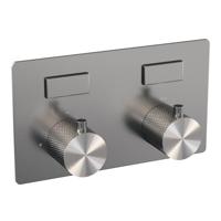 Brushed Carving thermostatische inbouw regendouche met drukknoppen SET 62 - thumbnail