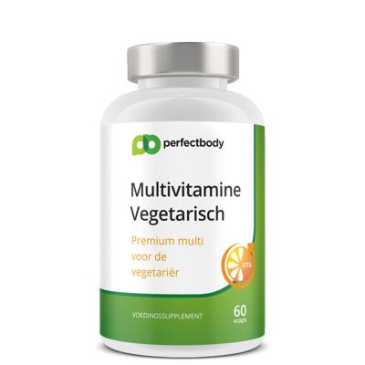 Multivitamine vegetarisch - Met kruidenextracten - Voor energie, geheugen & immuunsysteem - 60 vcaps PerfectBody