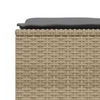 Tuinkrukken met kussens 4 st poly rattan beige - thumbnail