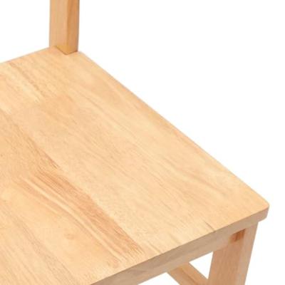 Eetkamerstoelen 2 st massief hout rubber Eetkamerstoelen 2 st massief hout rubber