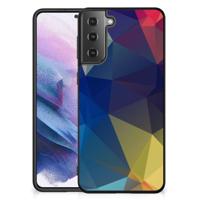 Samsung Galaxy S21 Plus Backcover Polygon Dark - thumbnail