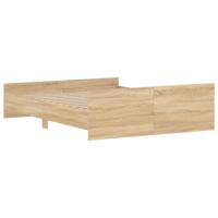 Bedframe met hoofd- en voeteneinde sonoma eikenkleur 160x200 cm - thumbnail