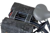 Basil bohème dubbele fietstas - zwart - 35l - waterafstotend - kunstleren details - thumbnail