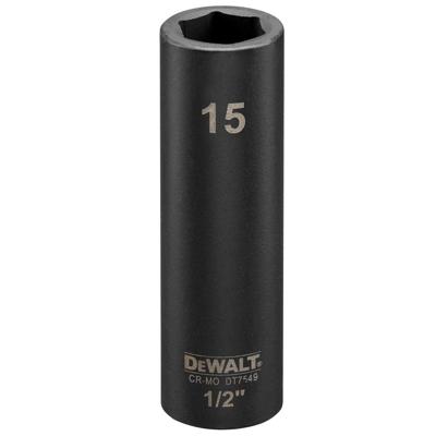 DeWalt Accessoires Impact dop 15mm 1/2" (Lang - 78mm) - DT7549-QZ