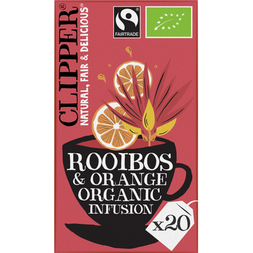 Clipper Rooibos & Orange Organic Infusion 20 Stuks 40 g bij Jumbo