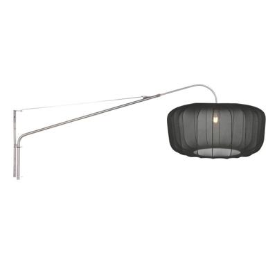 Steinhauer WandlampVela Lino metaal grijs met zwarte kap Ø60cm - 4447ST