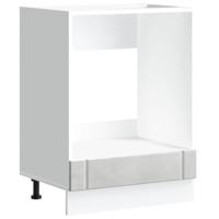 Ovenkast Lucca bewerkt hout betongrijs - thumbnail