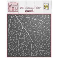 Nellie's Choice • 3d embossing folder achtergrond bladafdruk 15x15cm - thumbnail