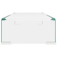 TV-meubel/monitorverhoger transparant 60x25x11 cm glas - thumbnail