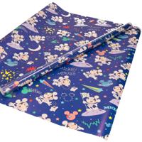 1x Inpakpapier/cadeaupapier Disney Mickey Mouse donkerblauw 200 x 70 cm op rol   - - thumbnail