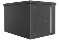 Biohort Neo 4B metalen tuinhuis donkergrijs 236x348 cm met dubbele deur- Plat dak- Metaal- Biohort - thumbnail