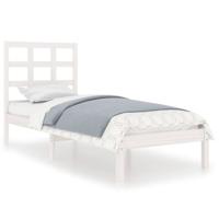 Bedframe massief hout wit 90x200 cm - thumbnail