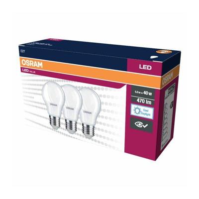 Osram LED Lampen E27 - Daglicht wit - 4.9W (40W) - 6500 K - 3PACK