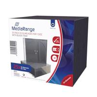 MediaRange BOX32-25 CD-doosje Slimline doosje 1 schijven Zwart, Transparant - thumbnail