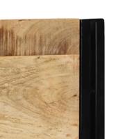 Hoofdeinde 140 cm massief hout mango en ijzer - thumbnail