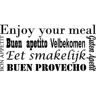 Eet smakelijk - Muursticker