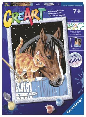 Ravensburger Creart schilderen op nummer - vrienden in de stal