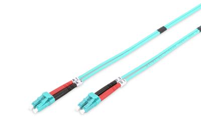 Digitus DK-2533-10/3 Glasvezel Optische vezel Aansluitkabel 10.00 m Turquoise [1x LC-stekker - 1x LC-stekker] 50/125 µ Multimode OM3