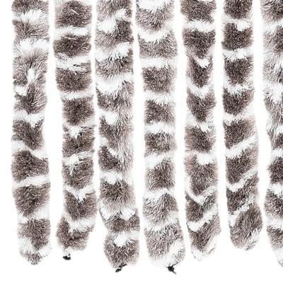 Vliegengordijn 100x200 cm chenille taupe en wit Vliegengordijn 100x200 cm chenille taupe en wit