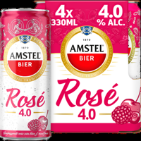 Amstel Bier Rose 4.0 Blikken 4 x 330 ml bij Jumbo - thumbnail