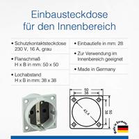 AS Schwabe 45084 Stopcontact (inbouw) Grijs - thumbnail