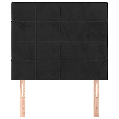 Hoofdborden 2 st 100x5x78/88 cm fluweel zwart Hoofdborden 2 st 100x5x78/88 cm fluweel zwart