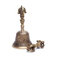 Dorje & bel met Ganesha en Ohm M -- 8x15.7cm - thumbnail