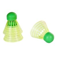 SportX Speed Badminton Shuttles in Koker 3 Stuks Neon Geel/Groen - thumbnail