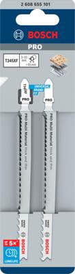 Bosch Accessories 2608655101 PRO Multi Material thick and thin T345XF Decoupeerzaagblad, 132 mm, 2-delig 2 stuk(s)
