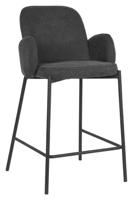 LABEL51 Barkruk 'Jari' Weave, kleur Antraciet (zithoogte 65cm) - thumbnail