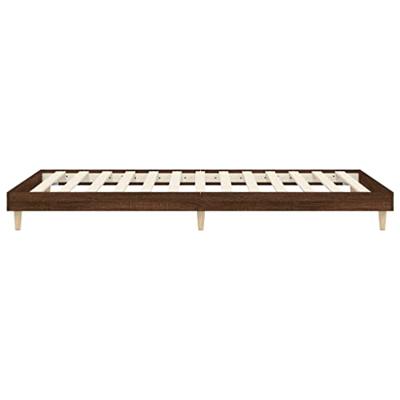 Bedframe zonder matras bewerkt hout bruin eikenkleur 90x200 cm